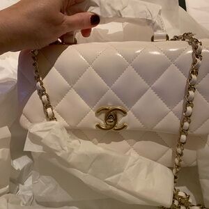 Brand new stunning authentic,new season Chanel purse w/ handle /strap.Must have!